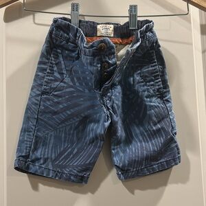 Next premium tropical print Chino Shorts button fly w/pockets boys Size 3 yrs